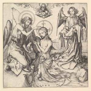 Křest Krista, ca. 1470-1474. od Martin Schongauer