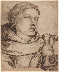 Busta mnicha asistujícího při přijímání od Martin Schongauer