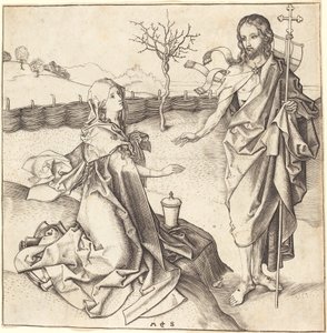 Kristus se zjevuje Marii Magdaleně od Martin Schongauer