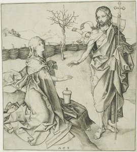 Kristus se zjevuje Magdaleně – Noli Me Tangere od Martin Schongauer