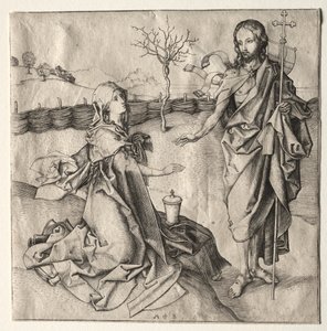 Kristus se zjevuje Magdaleně. od Martin Schongauer