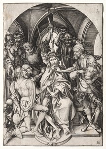 Kristus korunovaný trním od Martin Schongauer