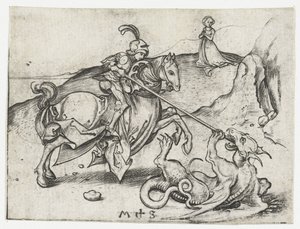 Svatý Jiří a drak od Martin Schongauer