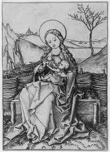 Madona na travnaté lavici od Martin Schongauer