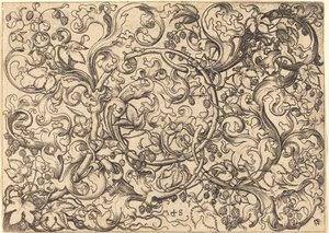 Ornament s chmelovou révou od Martin Schongauer