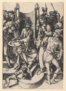 Pilát si myje ruce, ca. 1435-1491. od Martin Schongauer
