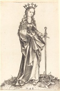 Svatá Kateřina Alexandrijská od Martin Schongauer