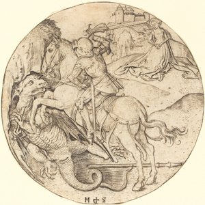 Svatý Jiří a drak od Martin Schongauer