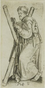 Svatý Ondřej, z knihy Apoštolové od Martin Schongauer