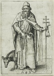 Svatý Antonín, z knihy Apoštolové od Martin Schongauer