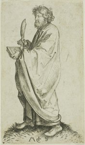 Svatý Bartoloměj, z knihy Apoštolové od Martin Schongauer