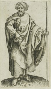 Svatý Tomáš, z knihy Apoštolové od Martin Schongauer