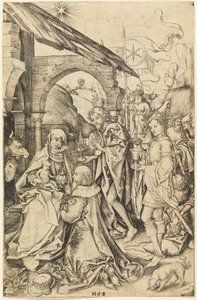 Klanění tří králů od Martin Schongauer