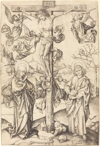 Ukřižování se čtyřmi anděly od Martin Schongauer