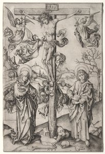 Ukřižování se čtyřmi anděly od Martin Schongauer