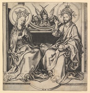 Intronizace Panny, ca. 1435-1491. od Martin Schongauer