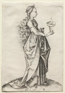 Pátá moudrá panna. od Martin Schongauer