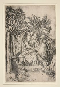 Útěk do Egypta ze série Life of the Virgin od Martin Schongauer