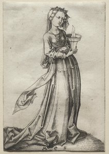 Čtvrtá moudrá panna. od Martin Schongauer