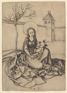 Madona s dítětem na nádvoří, ca. 1435-1491. od Martin Schongauer