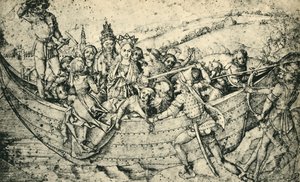Umučení svaté Uršuly a jejích společníků, c1450, 1943. od Martin Schongauer