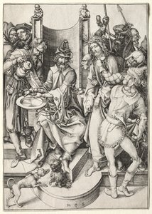Umučení: Kristus před Pilátem od Martin Schongauer