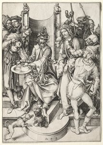 Umučení: Kristus před Pilátem. od Martin Schongauer
