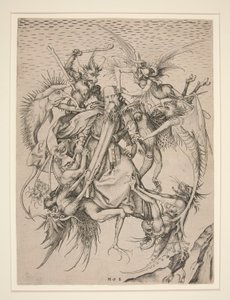 Soužení svatého Antonína od Martin Schongauer