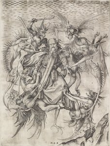 Soužení svatého Antonína, konec 15. století od Martin Schongauer