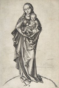Panna a dítě s jablkem, ca. 1475, ca. 1475. od Martin Schongauer