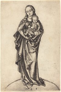 Panna a dítě s jablkem od Martin Schongauer