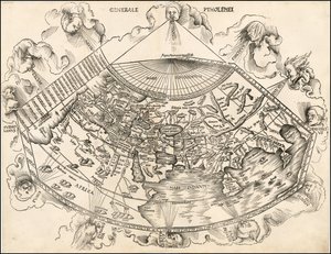 Ptolemaiovská mapa světa z roku 1513, Martin Waldseemüller od Martin Waldseemuller