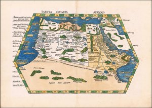 1513 Ptolemaiova 4. mapa Afriky, Martin Waldseemüller