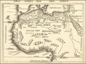 Mapa severní Afriky z roku 1513, Martin Waldseemüller