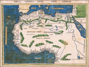 Mapa severní a západní Afriky z roku 1513, Martin Waldseemüller od Martin Waldseemuller