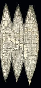 Mapa světa ve formě sady gores pozemských glóbů, 1507
