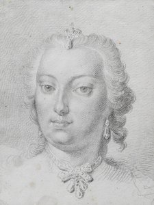 Kresba Martina van Meytena Marie Terezie z roku 1741