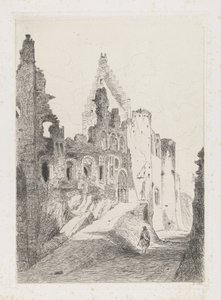 Zřícenina hradu Vianden od Martinus Antonius Kuytenbrouwer jr.