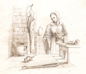 Ilustrace k "Půl sta bajek pro děti" od Hey od Martinus Rørbye