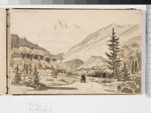 Alpská krajina od Martinus Rørbye