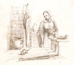 Ilustrace k "Půl sta bajek pro děti" od Hey od Martinus Rørbye