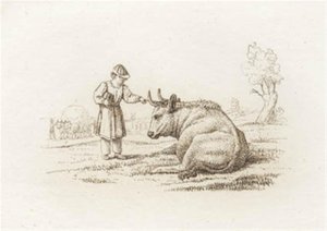 Ilustrace k "Půl sta bajek pro děti" od Hey od Martinus Rørbye