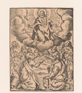 Den Nanebevstoupení Páně Život Krista, evangelistů a svatých (název série) od Marx Anton Hannas