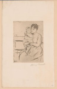 V bance Matka a dítě Na lavičce (titul na předmětu) od Mary Cassatt (signed by artist)