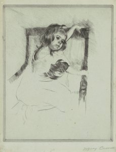 Klečící v křesle od Mary Cassatt