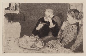 Lydia a její matka u čaje od Mary Cassatt