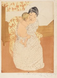 Mateřské pohlazení, 1890-1891. od Mary Cassatt