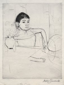 Mimi jako bruneta, 1889. od Mary Cassatt