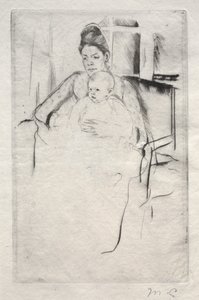 Paní Gardner Cassatt a její dítě sedí u okna, c. 1887. od Mary Cassatt