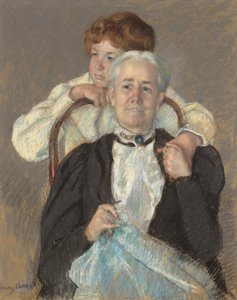 Portrét paní Cyrus J. Lawrenceové s jejím vnukem R. Lawrencem Oakleym od Mary Cassatt
